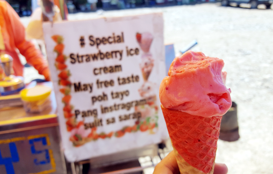 Baguio - Strawberry ice cream | Windowseat.ph