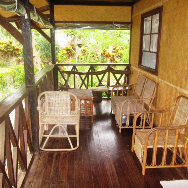 Las Cabanas Resort wicker and wood furnishings